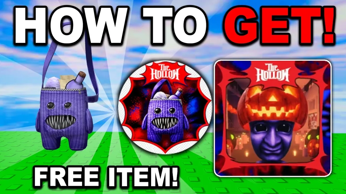 Video thumbnail showing the Fuwatty Side Satchel reward and The Hollow badge.